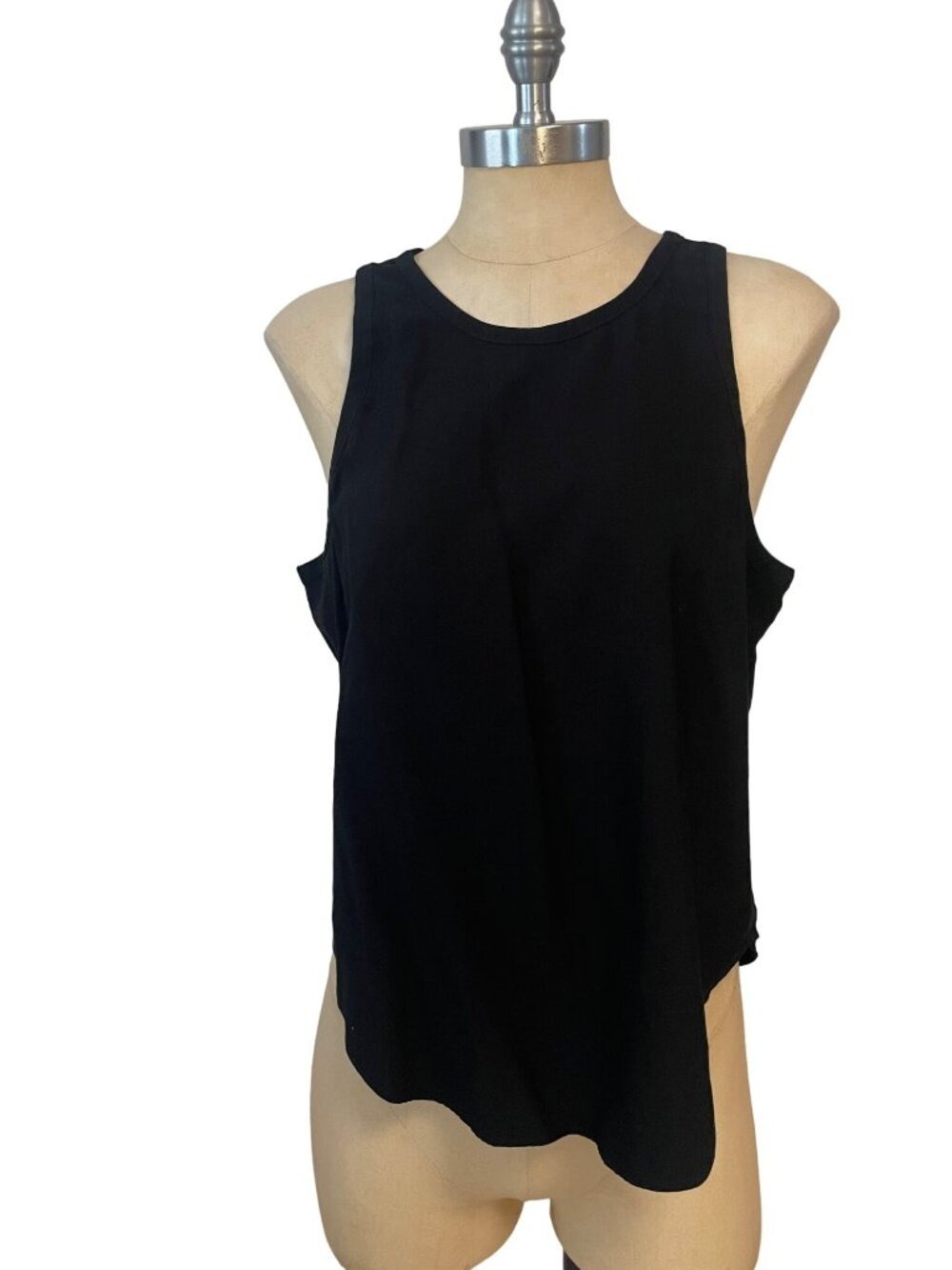 Good American Black Rayon Blend Sleeveless Top 2 US 6 8